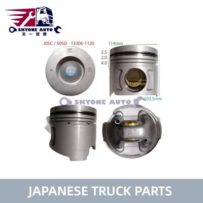 HINO 500 J05CT S05C S05D ট্রাকের জন্য হিনো ইঞ্জিন যন্ত্রাংশ পিস্টন অ্যাসি 13306-1120 ব্যবহার করুন