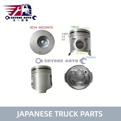 জাপানি ট্রাক যন্ত্রাংশ ME220470 MITSUIBISHI CANTER 4D34 4D34T ট্রাক ISUZU ট্রাক যন্ত্রাংশের জন্য পিস্টন অ্যাসেম্বলি
